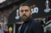 FILE - Roma's head coach Daniele De Rossi waits for the start of the Europa League second leg semi-final soccer match between Leverkusen and Roma at the BayArena in Leverkusen, Germany, Thursday, May 9, 2024. (AP Photo/Matthias Schrader, File)