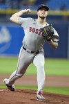 Boston Red Sox's Tanner Houck pitches to the Tampa Bay Rays during the first inning of a baseball game Wednesday, Sept. 18, 2024, in St. Petersburg, Fla. (AP Photo/Chris O'Meara)