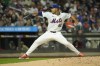 New York Mets' Jose Quintana pitches during the first inning of a baseball game against the Washington Nationals, Wednesday, Sept. 18, 2024, in New York. (AP Photo/Pamela Smith)