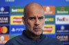Manchester City manager Pep Guardiola attends a press conference at the City Football Academy in Manchester, England, Tuesday Sept. 17, 2024. (Martin Rickett/PA via AP)