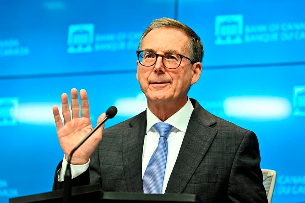 Bank of Canada Governor Tiff Macklem gestures during a news conference in Ottawa, on Wednesday, July 24, 2024. Macklem says there is a lot of uncertainty around how artificial intelligence could affect the economy moving forward, including the labour market and price growth.THE CANADIAN PRESS/Justin Tang