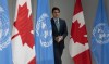Prime Minister Justin Trudeau makes his way to the podium for a news conference at the Canadian Permanent Mission, in New York, Thursday, Sept. 21, 2023. THE CANADIAN PRESS/Adrian Wyld