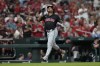 Cleveland Guardians' Jose Ramirez rounds the bases after hitting a solo home run during the fifth inning of a baseball game against the St. Louis Cardinals Friday, Sept. 20, 2024, in St. Louis. (AP Photo/Jeff Roberson)