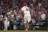 St. Louis Cardinals' Ivan Herrera rounds the bases after hitting a three-run home run during the seventh inning of a baseball game against the Cleveland Guardians Saturday, Sept. 21, 2024, in St. Louis. (AP Photo/Jeff Roberson)