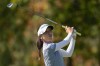 Lydia Ko of New Zealand plays her shot from the fifth tee during the final round of the LPGA Kroger Queen City Championship golf tournament at TPC River's Bend in Maineville, Ohio, Sunday, Sept. 22, 2024. (AP Photo/Carolyn Kaster)