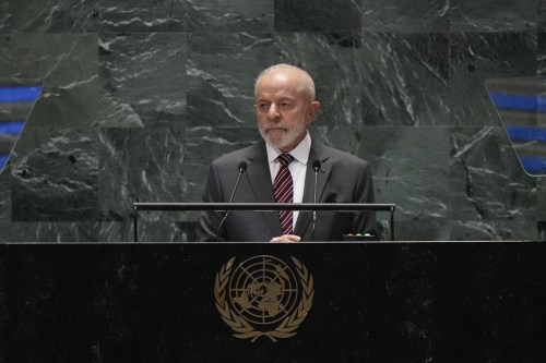 Brazil's President Luiz Inacio Lula da Silva speaks to the United Nations General Assembly during the Summit for the Future, Sunday, Sept. 22, 2024 at U.N. headquarters. (AP Photo/Frank Franklin II)