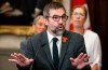 Steven Guilbeault, Minister of Environment and Climate Change, delivers remarks in the foyer of the House of Commons on Parliament Hill in Ottawa, on Tuesday, Sept. 24, 2024. THE CANADIAN PRESS/Spencer Colby