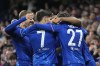 Chelsea players celebrate after Chelsea's Christopher Nkunku scored his side's second goal during the English League Cup third round soccer match between Chelsea and Barrow at Stamford Bridge stadium in London, Tuesday, Sept. 24, 2024. (AP Photo/Kirsty Wigglesworth)