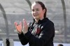 FILE - United States coach Twila Kilgore applauds her team before an international friendly soccer match against Colombia Sunday, Oct. 29, 2023, in San Diego. (AP Photo/Alex Gallardo, File)