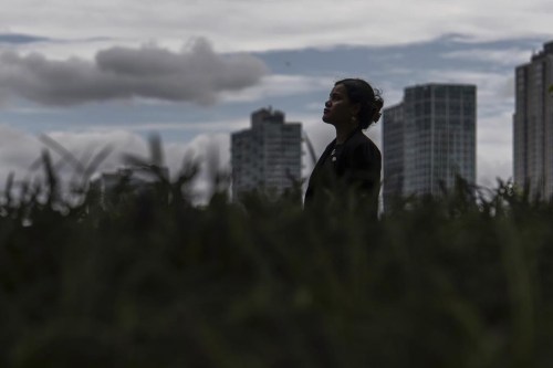 Grace Malie poses for a photo Monday, Sept. 23, 2024, at the United Nations headquarters. (AP Photo/Julia Demaree Nikhinson)
