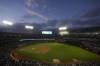 Fans at the Oakland Coliseum watch during the second inning of a baseball game between the Oakland Athletics and the Texas Rangers in Oakland, Calif., Wednesday, Sept. 25, 2024. (AP Photo/Jeff Chiu)
