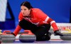 Team Canada skip Kerri Einarson directs her teammates as they play Team Ontario Homan in qualifications at the Scotties Tournament of Hearts in Calgary, Alta., Friday, Feb. 23, 2024. Allyson MacNutt's junior women's curling team ousted Kerri Einarson from the PointsBet Invitiational with an 8-6 win. THE CANADIAN PRESS/Jeff McIntosh