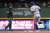 New York Mets' Mark Vientos (27) rounds the bases after hitting a two-run home run during the third inning of a baseball game against the Milwaukee Brewers, Friday, Sept. 27, 2024, in Milwaukee. (AP Photo/Aaron Gash)