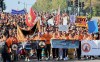 People take part in a march on National Day for Truth and Reconciliation in Montreal, Saturday, September 30, 2023. THE CANADIAN PRESS/Graham Hughes