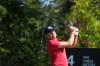 United States team member Keegan Bradley hits his shot from the 4th tee during his fifth round singles match at the Presidents Cup golf tournament at Royal Montreal Golf Club on Sunday, September 29, 2024 in Montreal. THE CANADIAN PRESS/Christinne Muschi