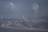 Israeli shelling hits an area in southern Lebanon as seen from northern Israel, Tuesday, Oct. 1, 2024. (AP Photo/Leo Correa)