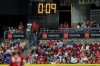 FILE - The pitch clock is seen in the outfield during a baseball game between the Chicago White Sox and the Cincinnati Reds in Cincinnati, Friday, May 5, 2023. (AP Photo/Aaron Doster, File)