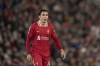 Liverpool's Federico Chiesa looks on during the English League Cup soccer match between Liverpool and West Ham United at Anfield Stadium, Liverpool, England, Wednesday, Sept. 25, 2024. (AP Photo/Jon Super)
