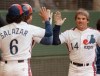 The late Pete Rose, who died Monday at the age of 83, wasn't with the Expos for long, but he was a big presence that gave Montreal fans a historic moment. Rose celebrates his 4,000th career hit with Expos teammates against the Philadelphia Phillies at Olympic Stadium in Montreal on April 13, 1984. THE CANADIAN PRESS/Ron Poling
