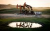 Pumpjacks draw out oil and gas from well heads as wildfire smoke hangs in the air near Calgary, Alta., Sunday, May 12, 2024. THE CANADIAN PRESS/Jeff McIntosh