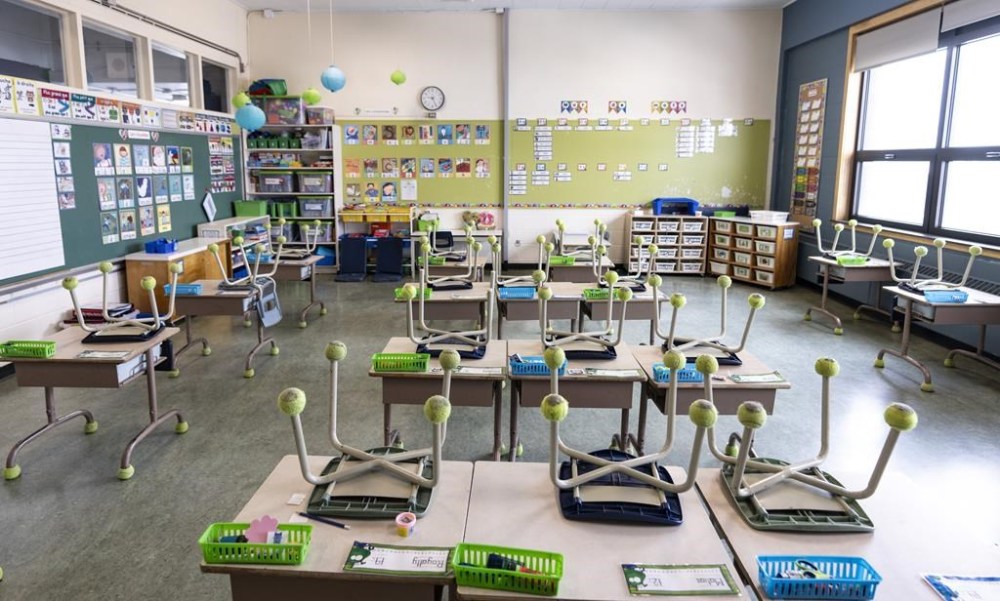 Ontario is staring down a teacher shortage as retirements and student enrolment are both on the rise, and the Ministry of Education expects it will start to get even worse in 2027. A classroom is seen in an elementary school in Longueuil, Que., Monday, March 11, 2024. THE CANADIAN PRESS/Christinne Muschi