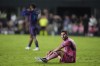 Inter Miami forward Lionel Messi reacts during the second half of an MLS soccer match against Charlotte FC, Saturday, Sept. 28, 2024, in Fort Lauderdale, Fla. (AP Photo/Rebecca Blackwell)