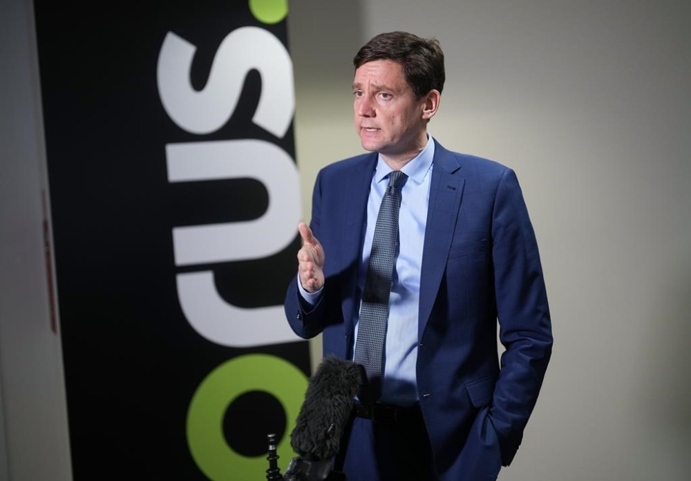 B.C. NDP Leader David Eby speaks to reporters after a leaders debate at radio station CKNW, in Vancouver, on Wednesday, October 2, 2024. THE CANADIAN PRESS/Darryl Dyck