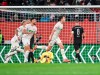 Augsburg's Keven Schlotterbeck, right, celebrates scoring during the Bundesliga soccer match between FC Augsburg and Bor. Monchengladbach at WWK-Arena, Augsburg, Germany, Friday Oct. 4, 2024. (Harry Langer/dpa via AP)