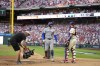 New York Mets' Brandon Nimmo walks to the dugout after hitting a home run against Philadelphia Phillies pitcher Orion Kerkering during the seventh inning of Game 2 of a baseball NL Division Series, Sunday, Oct. 6, 2024, in Philadelphia. (AP Photo/Chris Szagola)