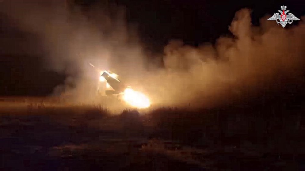 In this photo taken from video released by Russian Defense Ministry Press Service on Sunday, Oct. 6, 2024, a Russian Army