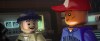 This image released by Focus Features shows lego characters voiced by Justin Timberlake, left, and Pharrell Williams in a scene from 