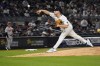 New York Yankees pitcher Clarke Schmidt delivers during the first inning of a baseball game against the Baltimore Orioles, Tuesday, Sept. 24, 2024, in New York. (AP Photo/Bryan Woolston)