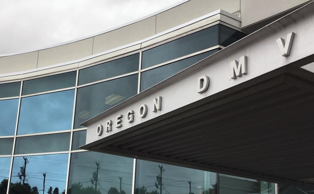 FILE - The headquarters of Oregon's Driver and Motor Vehicles Division is seen on June 15, 2017, in Salem, Ore. (AP Photo/Andrew Selsky, File)