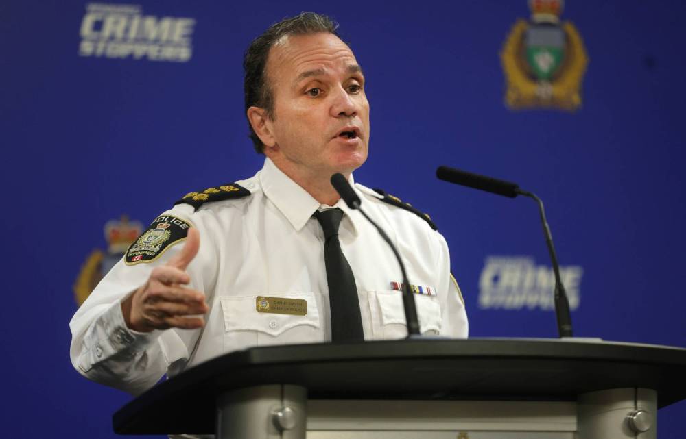 RUTH BONNEVILLE / FREE PRESS FILES
When Winnipeg Police Service Chief Danny Smyth officially retires on Sept. 7, the new chief will have an opportunity to make crucial changes — starting with a single word.