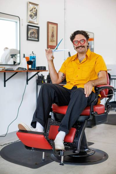 MIKE DEAL / FREE PRESS
                                Adam Woodbury, who formerly rented a chair at Waltz On In, has started a place of his own. ‘My life has changed forever and it’s going to be so exciting,’ he says of the new venture.