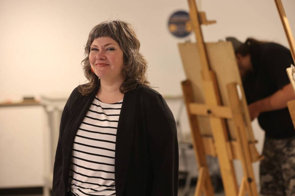 Brandon University Art professor Lisa Wood says nude models provide valuable experience for students to learn the structure and anatomy of the human body. (Abiola Odutola/The Brandon Sun)