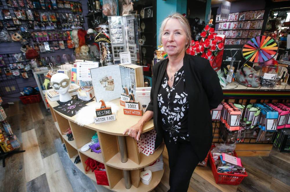 John Woods / Free Press
Cheryl Wiebe, owner of Gags Unlimited, is shuttering the longtime Winnipeg business at the end of September. Its Hamilton House (185 Henderson Hwy.) location is up for sale.