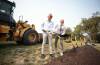 RUTH BONNEVILLE / FREE PRESS
                                Anne Oake Family Recovery Centre co-chair Gary Doer and Hockey Night in Canada host Ron MacLean break ground on the facility Tuesday near the Victoria General Hospital.