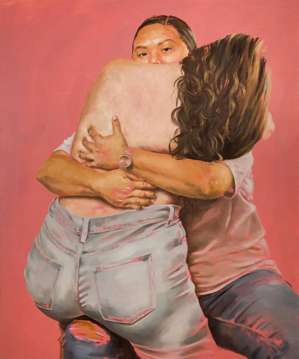 Embrace, 2022, oil on canvas, 72” x 60”