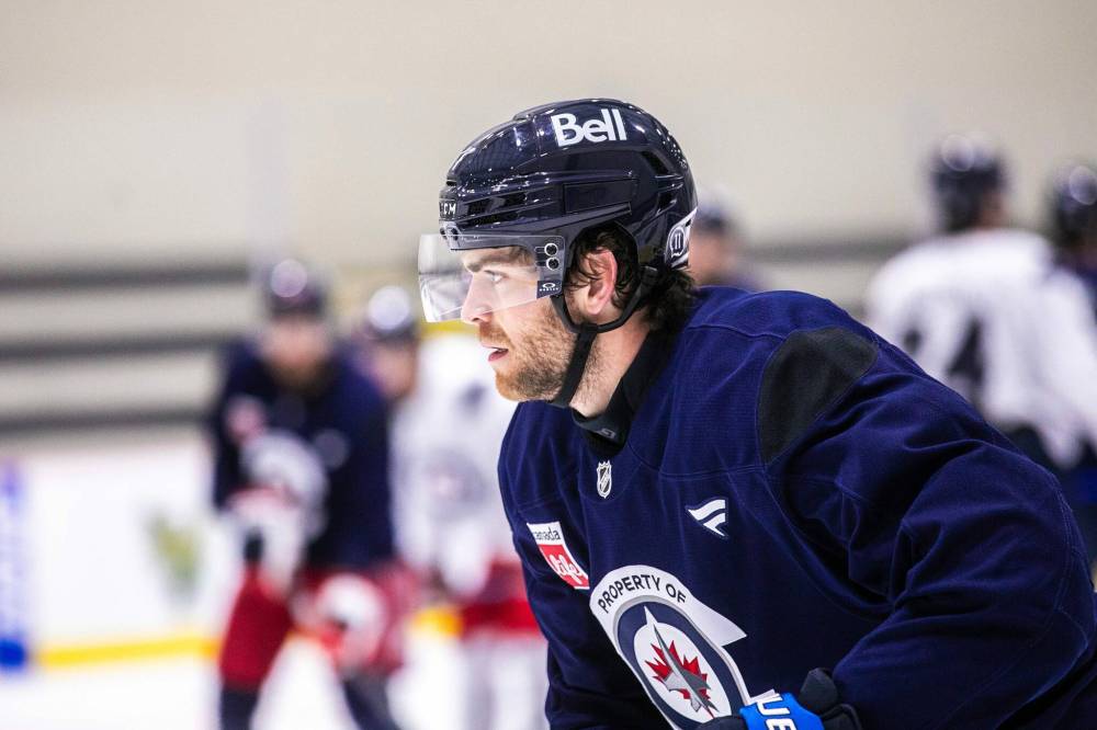 MIKAELA MACKENZIE / FREE PRESS
Jets captain Adam Lowry says the team needs to find ways to be successful in the playoffs.