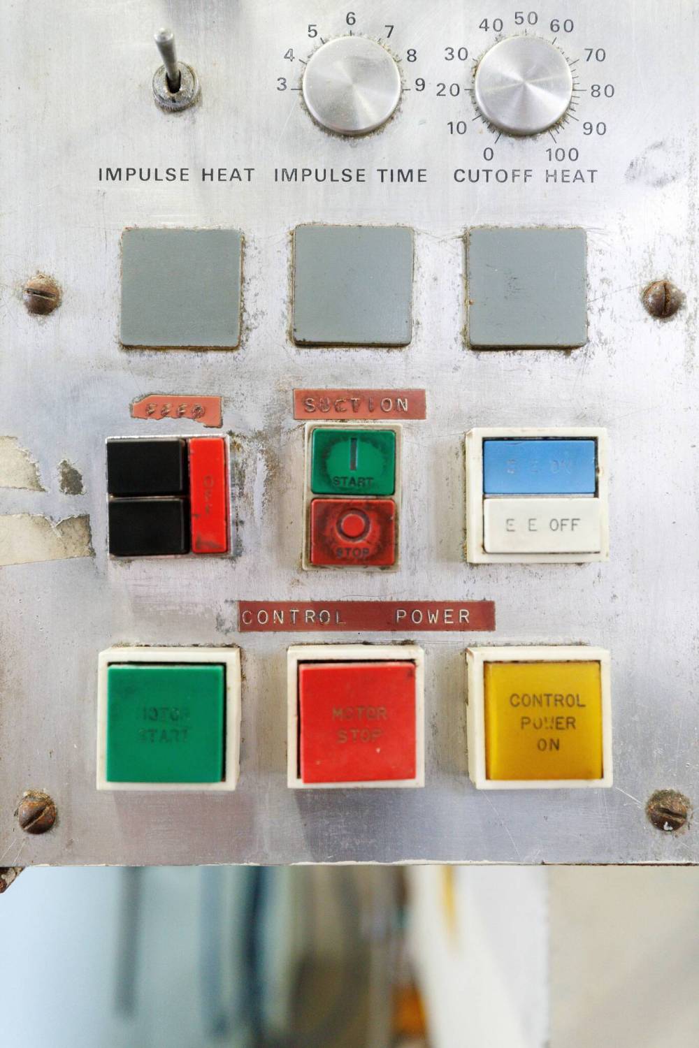 MIKE DEAL / FREE PRESS
Control switches on a candy-packaging machine