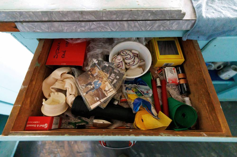 MIKE DEAL / FREE PRESS
A drawer in the company’s employee kitchen.