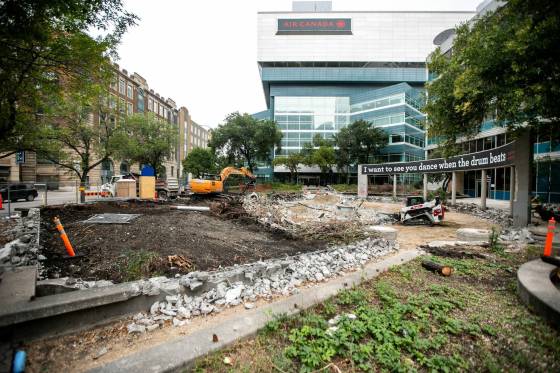 The fragments of columns and balustrades did not have official heritage status, which means they were not protected against demolition. (Mikaela MacKenzie / Free Press)