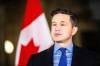 MIKAELA MACKENZIE / FREE PRESS FILES
                                Opposition leader Pierre Poilievre speaks to the media after meeting with Premier Wab Kinew at the Manitoba Legislative Building on Thursday, March 28, 2024. For Carol story.