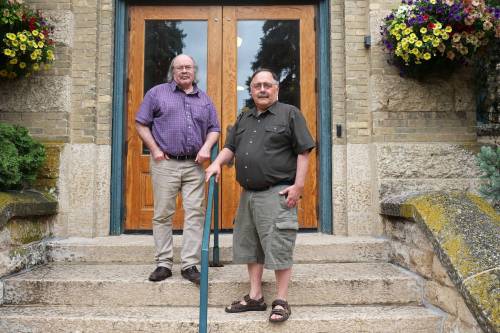 Tim Smith / The Brandon Sun files
                                &lsquo;Darrell [Racine] is an early bird and I&rsquo;m a nighthawk,&rsquo; Dale Lakevold says of his playwrighting partner in Misty Lake and, now, Owl Calling.