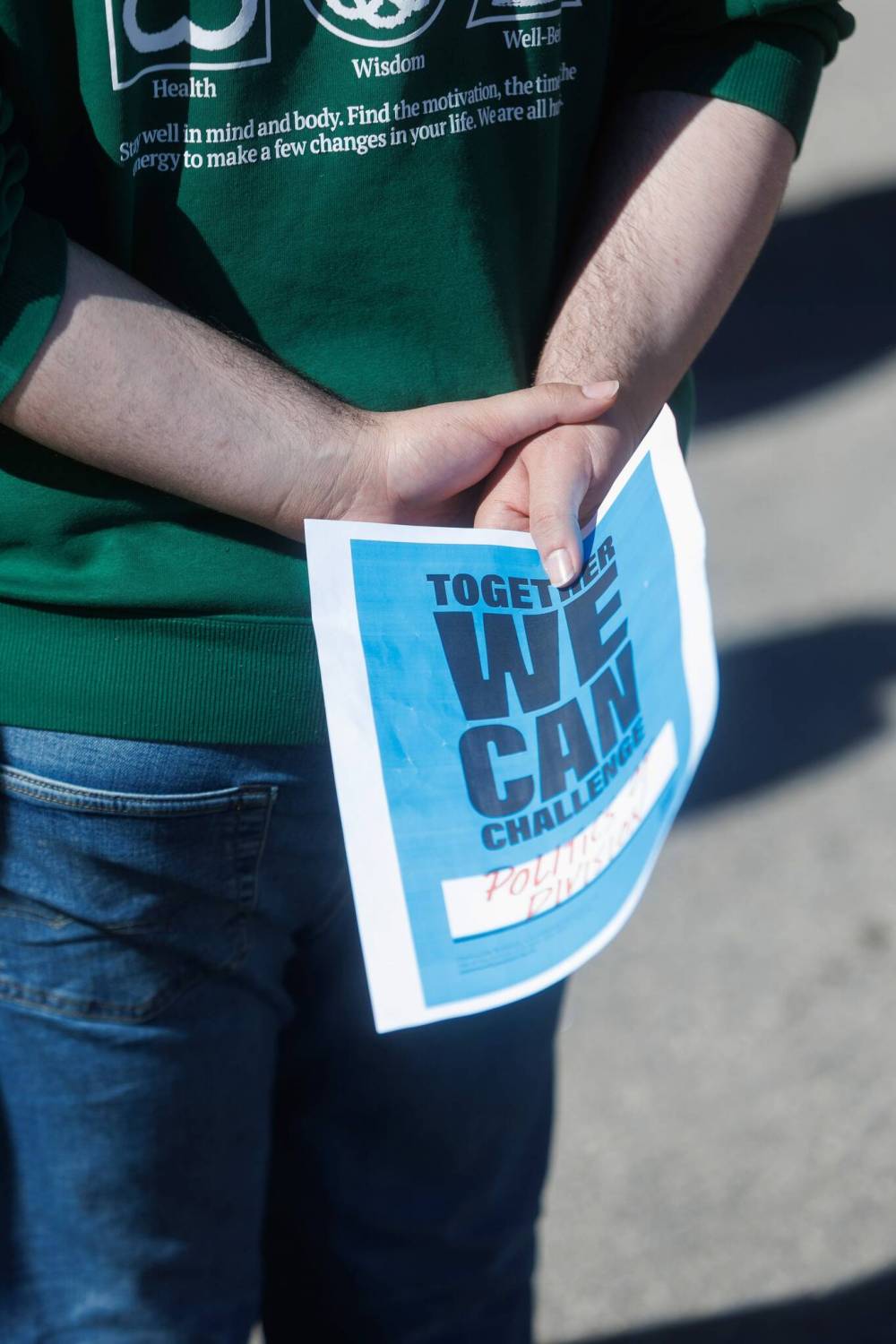MIKE DEAL / FREE PRESS
The rally called on Canadians to reject racist scapegoating related to housing, healthcare, and affordability crises.