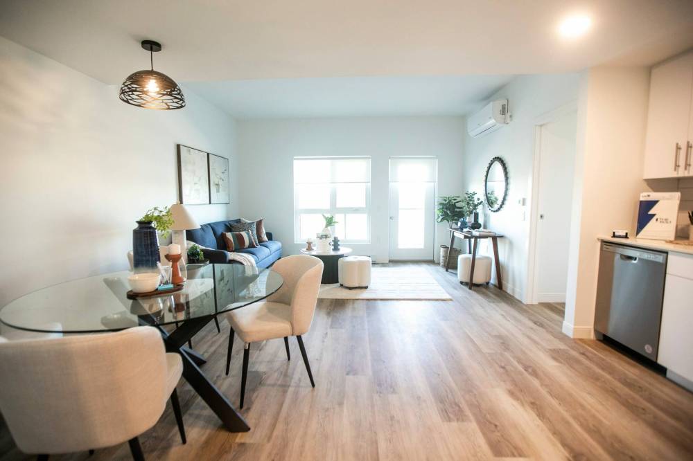 MIKAELA MACKENZIE / FREE PRESS
A one-bedroom, one-bathroom suite at The Bolt is 615 square feet and available for $1,475 a month.