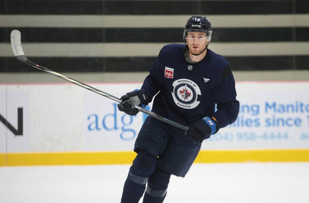 RUTH BONNEVILLE / FREE PRESS
Gabe Vilardi has been skating on the top line with Kyle Connor and Mark Scheifele at training camp.