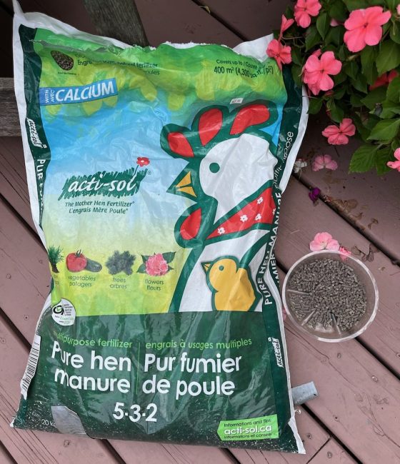 Acti-sol pure hen manure. (Audrey McPhadden photo)