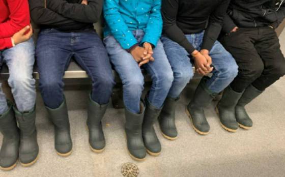 Photo from court documents showing migrants wearing ‘woefully inadequate cold weather gear.’ (U.S. District Court of Minnesota)
